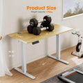 Electric Height Adjustable Standing Desk,Sit To Stand Ergonomic Computer Desk,Yellow,55'' X 24