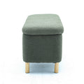 Basics Upholstered Storage Ottoman And Entryway Bench Green Green Boucle