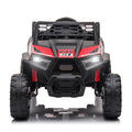 12V Kids Ride On Mini Utv, Electric Car With Front Led Lights And Horn, Single Seat With A Safety Belt, Forward Reverse Function Black Red Polypropylene