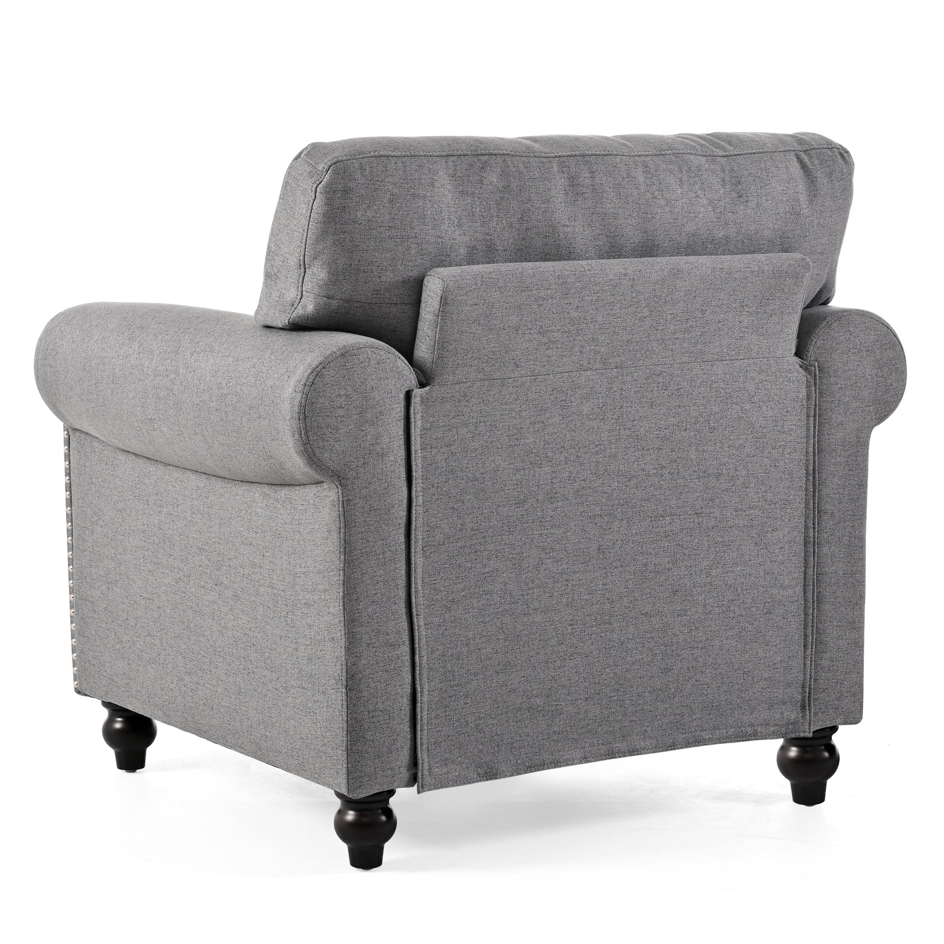 1 Seater Sofa. Grey Foam Fabric