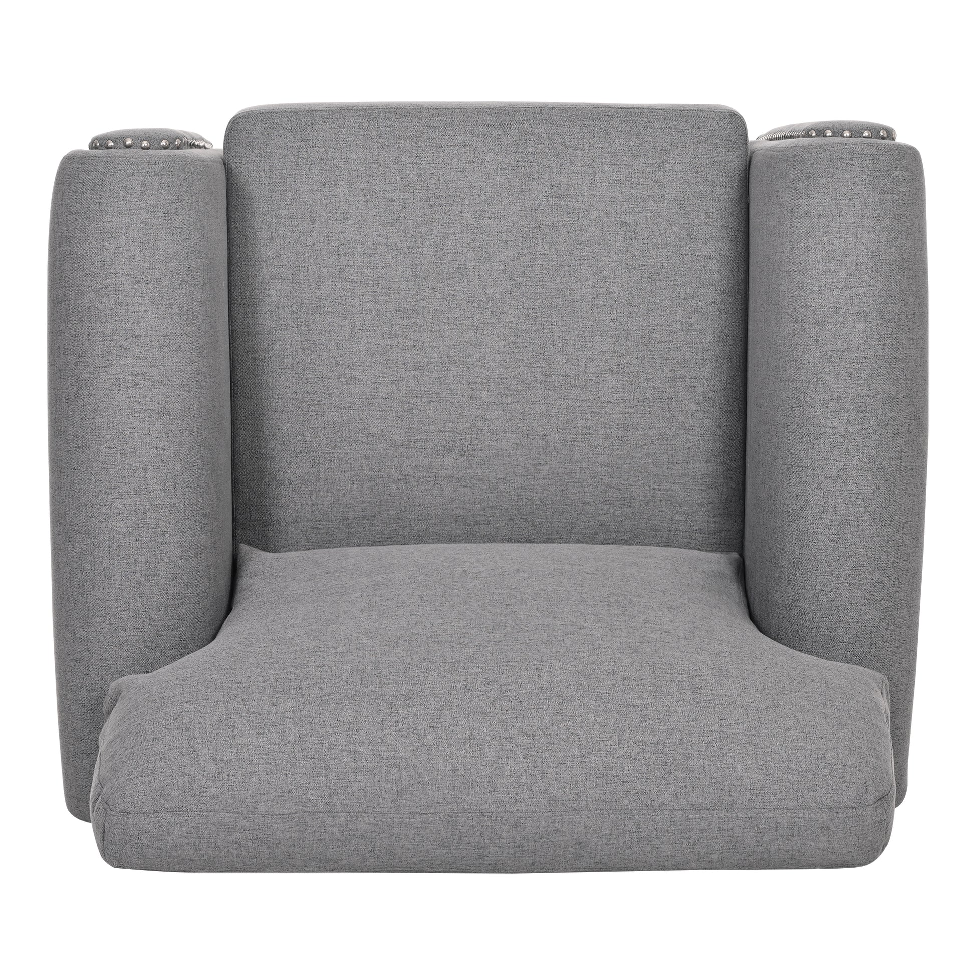 1 Seater Sofa. Grey Foam Fabric