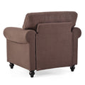 1 Seater Sofa. Brown Foam Fabric