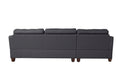 2 Pcs Sec Sofa In Slate Black Dark Gray Fabric