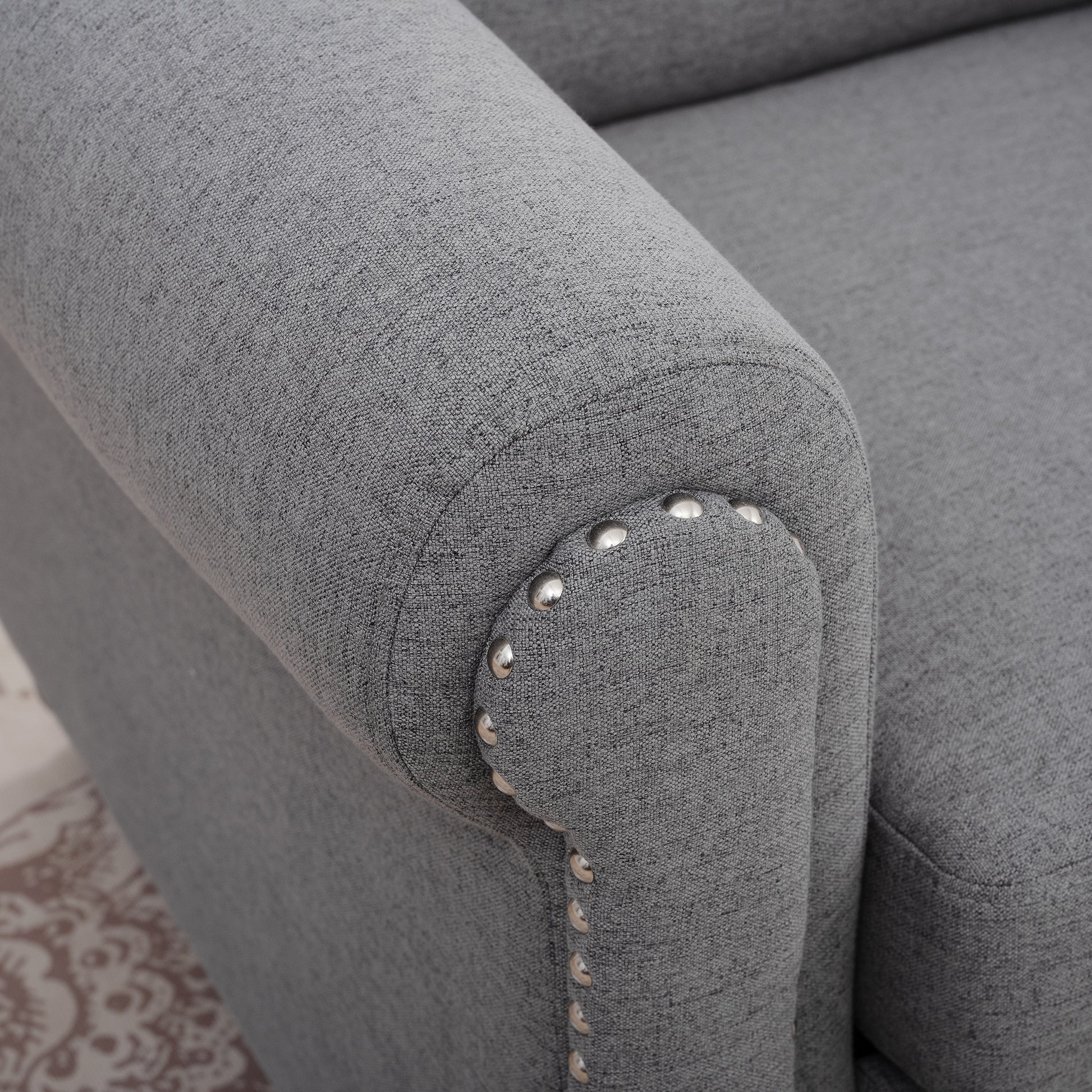 1 Seater Sofa. Grey Foam Fabric