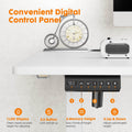 Electric Height Adjustable Standing Desk,Sit To Stand Ergonomic Computer Desk,White,55'' X 24