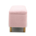 Basics Upholstered Storage Ottoman And Entryway Bench Pink Pink Boucle