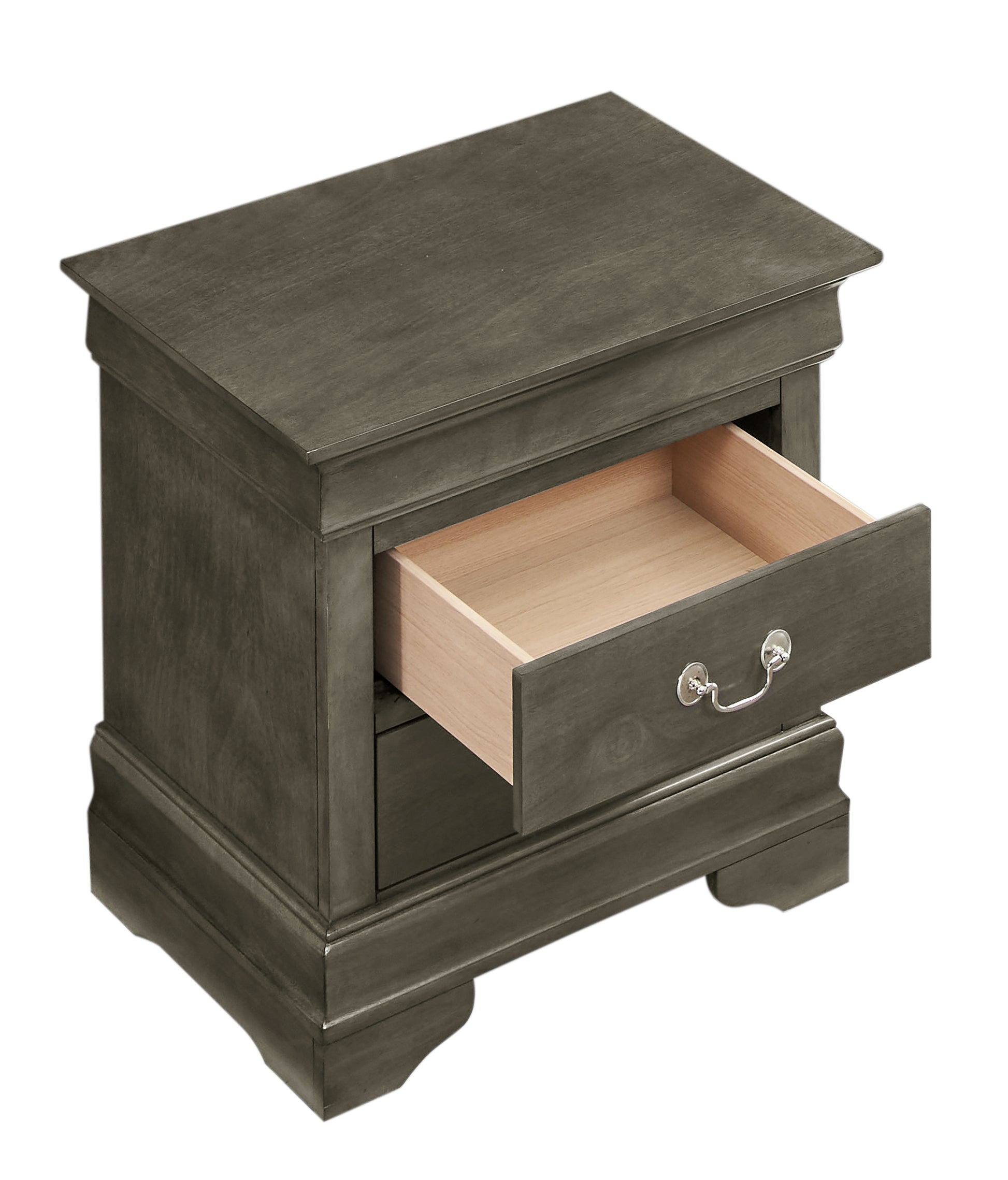 Louisphillipe G02105 N Nightstandgray Gray Particle Board