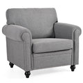 1 Seater Sofa. Grey Foam Fabric