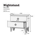Nightstand In Cream Oak Rustic Accents Light Brown Wood