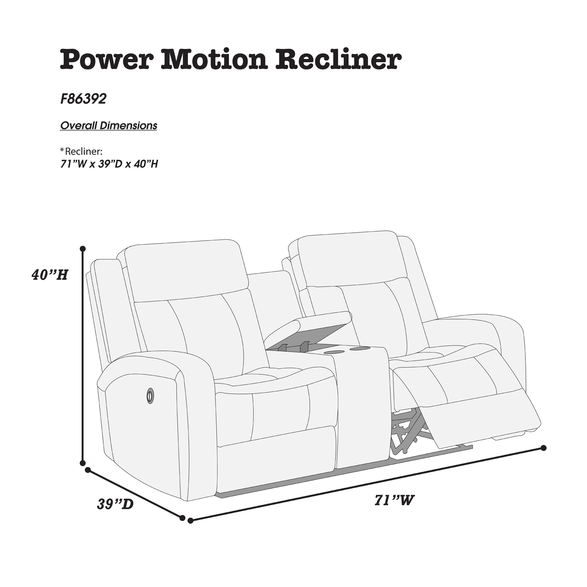 Power Motion Seat In Dark Brown Dark Brown Leather