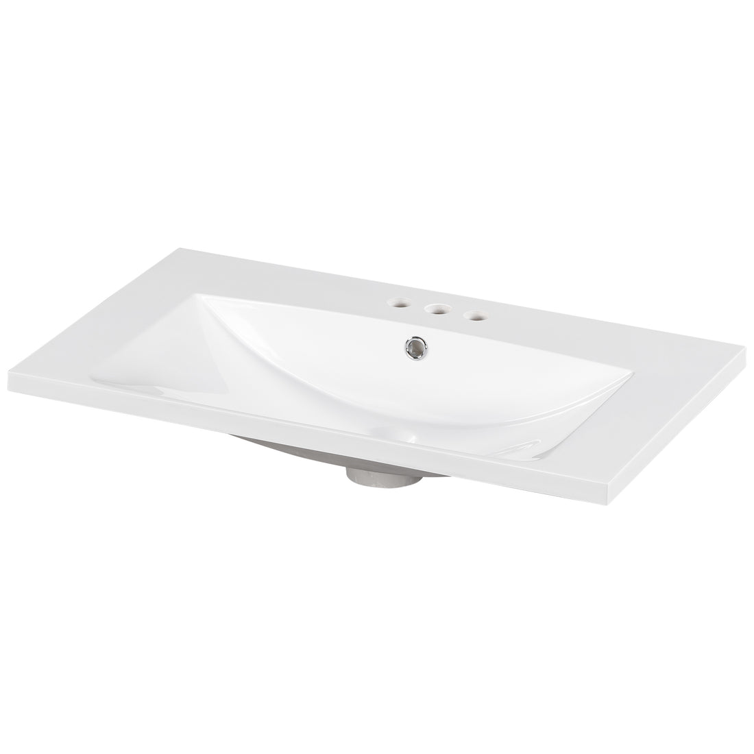 Sink Only 30" Bathroom Vanity Resin White Resin