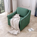 360 Degree Swivel Armchair Cotton Linen Skin Friendly Fabric Ergonomic Design Brass Nail Decorative Armchair Living Room Chairs Bedroom Chairs Living Room Chairs Black Legs Suitable For Indoor Homes