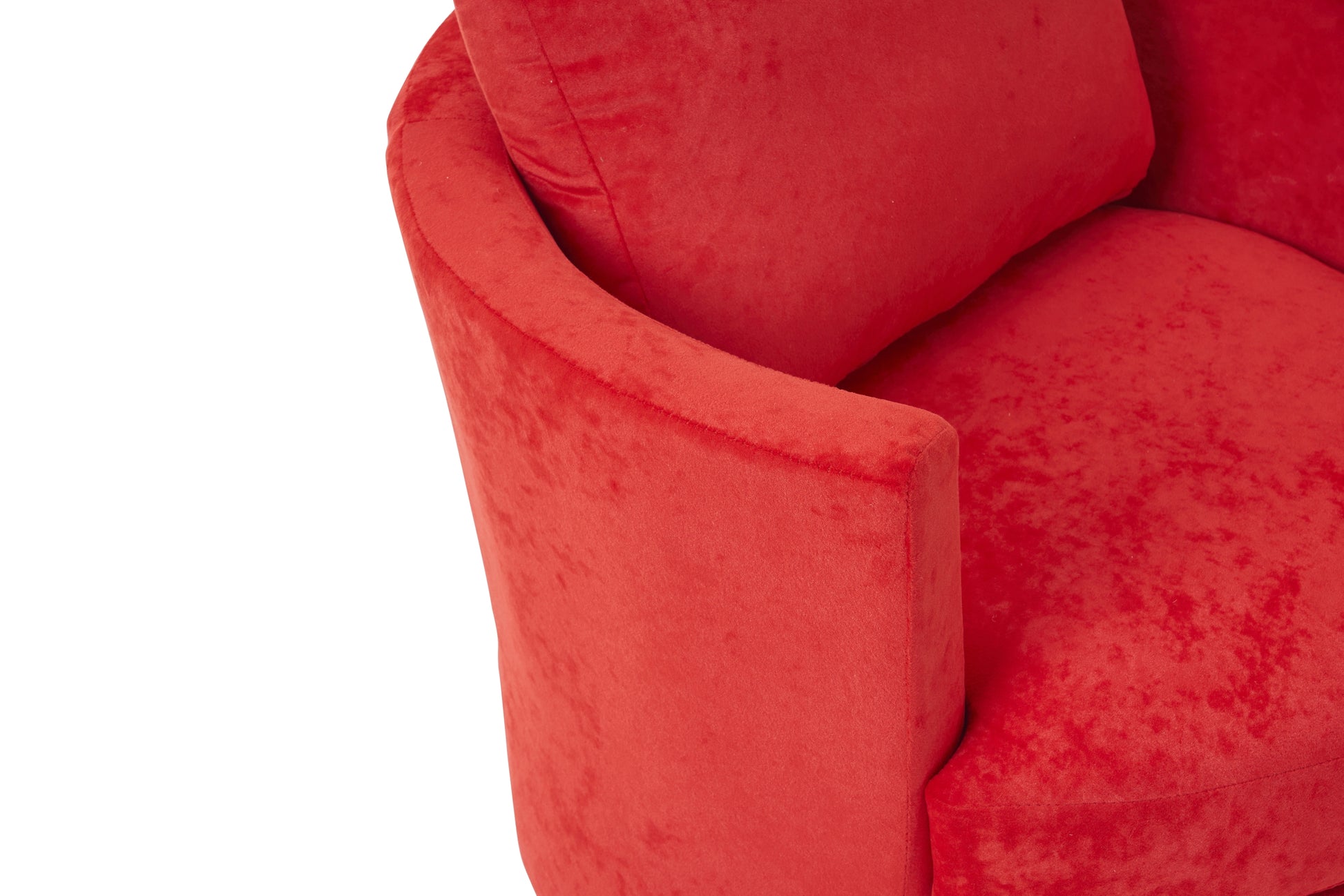 Velvet Swivel Barrel Chair, Swivel Accent Chairs Armchair For Living Room, Reading Chairs For Bedroom Comfy, Round Barrel Chairs With Gold Stainless Steel Base Red Red Primary Living Space Modern Velvet