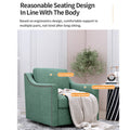 360 Degree Swivel Armchair Cotton Linen Skin Friendly Fabric Ergonomic Design Brass Nail Decorative Armchair Living Room Chairs Bedroom Chairs Living Room Chairs Black Legs Suitable For Indoor Homes