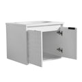 24 Inch Wall Mounted Bathroom Vanity With Sink, Soft Close Doors, For Small Bathroom Kd Packing White 2 Bathroom Wall Mounted Modern Plywood