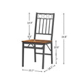 Dining Assemble Metal& Wood Seat Modern Style For Dining Room Decor Folding Retro Chair Brown Brown Dining Room American Design,American Traditional Dining Chairs Metal & Wood