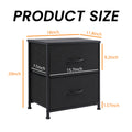 Drawers Dresser Chest Of Drawers,Metal Frame And Wood Top,Black,Two Packs Black Wood