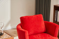 Velvet Swivel Barrel Chair, Swivel Accent Chairs Armchair For Living Room, Reading Chairs For Bedroom Comfy, Round Barrel Chairs With Gold Stainless Steel Base Red Red Primary Living Space Modern Velvet