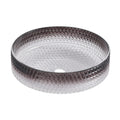 Diamond Shape Bathroom Crystal Glass Vessel Sink, Bathroom Countertop Basin Transparent Gradient Black Grey Grey White Modern Glass
