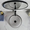Diamond Shape Bathroom Crystal Glass Vessel Sink, Bathroom Countertop Basin Transparent Gradient Black Grey Grey White Modern Glass