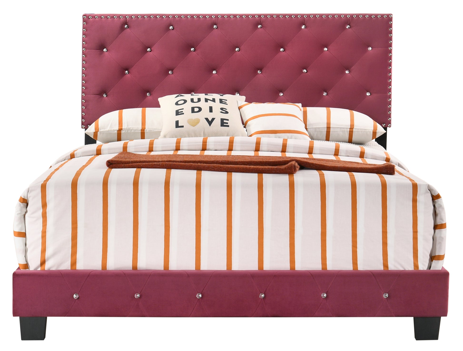 Suffolk G1403 Kb Up King Bedcherry Cherry Foam Velvet