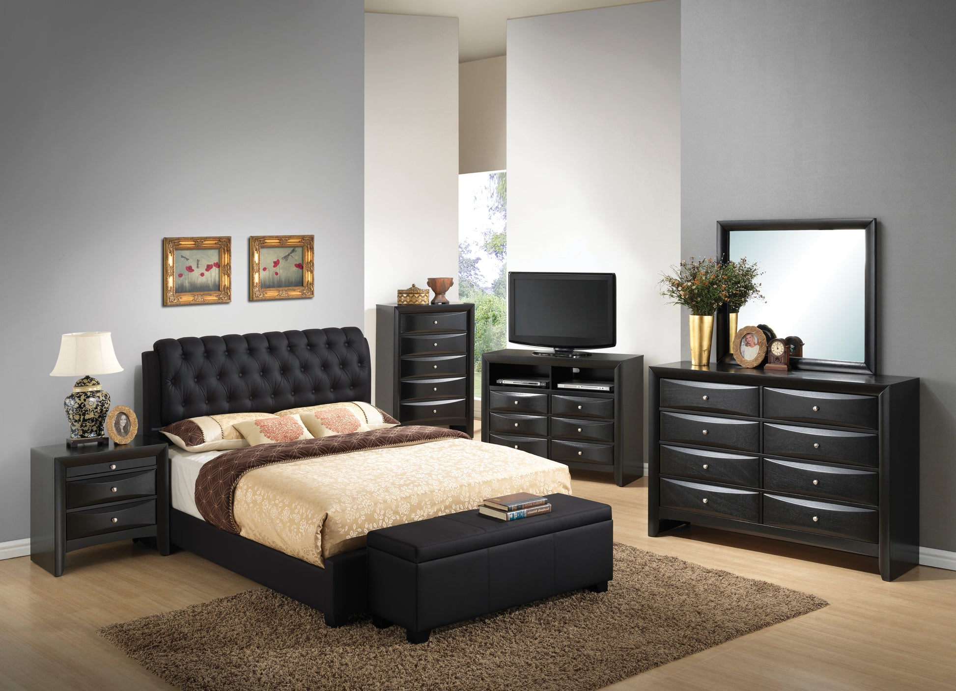 Marilla G1500C Kb Up King Bedblack Black Foam Pu