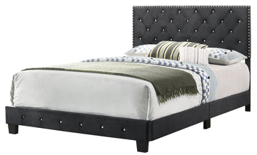 Suffolk G1407 Kb Up King Bedblack Black Foam Velvet