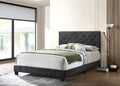 Suffolk G1407 Kb Up King Bedblack Black Foam Velvet