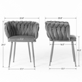 Living Room Chairs,Velvet Makeup Vanity Chair With Back Arm Modern Bedroom Accent Chair Elegant Comfy Single Upholstered Chair With Gold Metal Legs Blue,2 Set Blue Foam Velvet