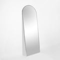 Silver 71X23.6 Inch Metal Arch Stand Full Length Mirror Silver Classic Mdf Glass Aluminium Alloy