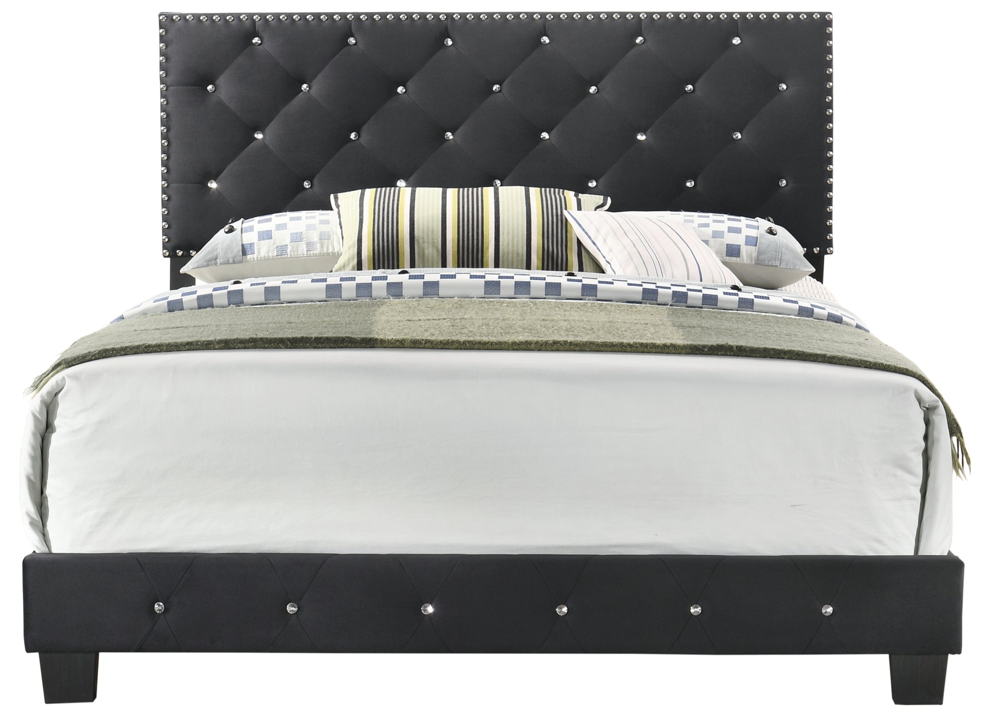 Suffolk G1407 Kb Up King Bedblack Black Foam Velvet