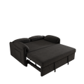 54 Inch Velvet Sofa Sofa Bed Dual Purpose Living Room Retractable Bed Black Sofa Black Velvet