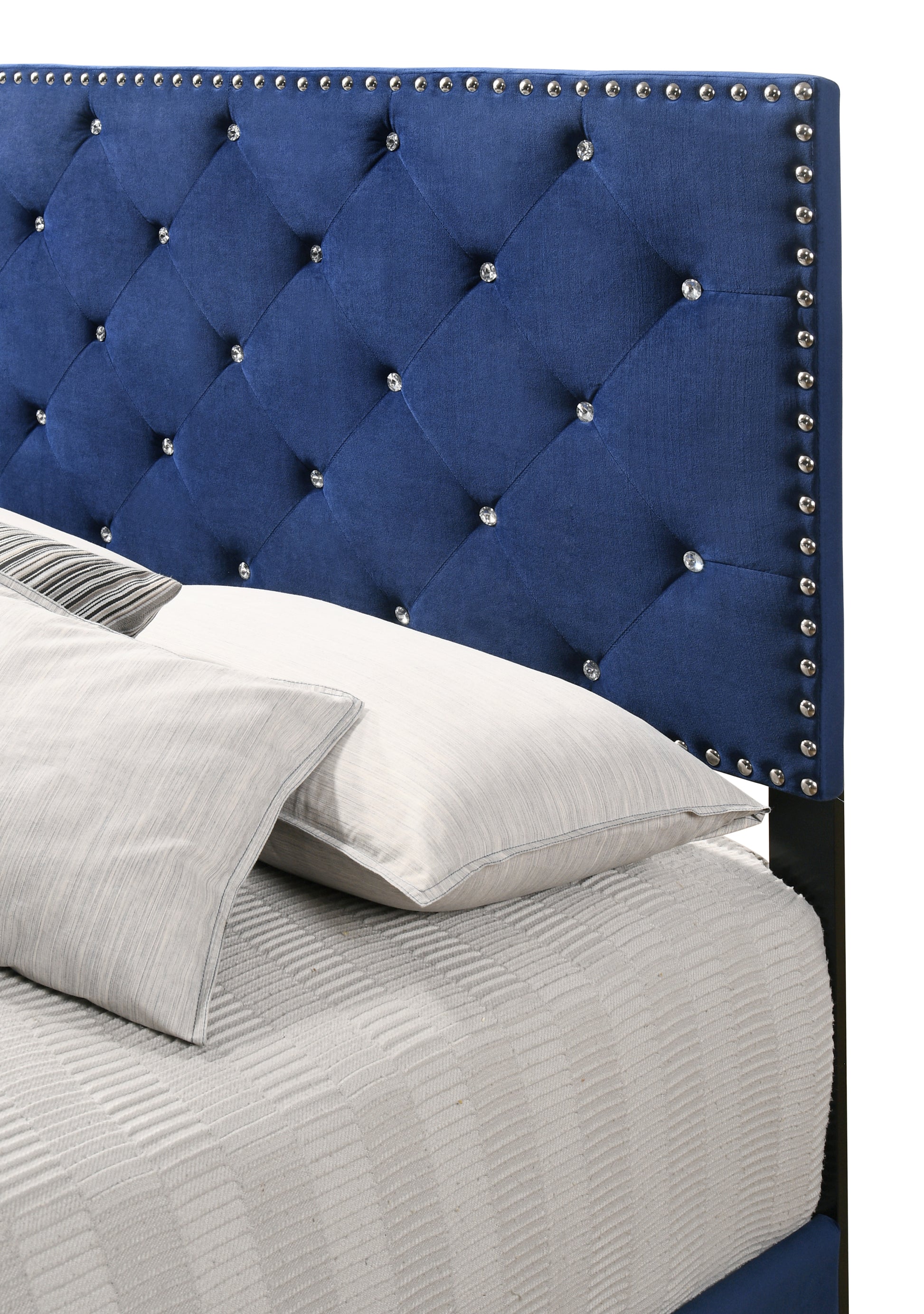 Suffolk G1405 Fb Up Full Bednavy Blue Navy Blue Foam Velvet