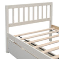 Modern Design Wooden Twin Size Platform Bed With 2 Drawers For White Washed Color White Washed Rubber Wood