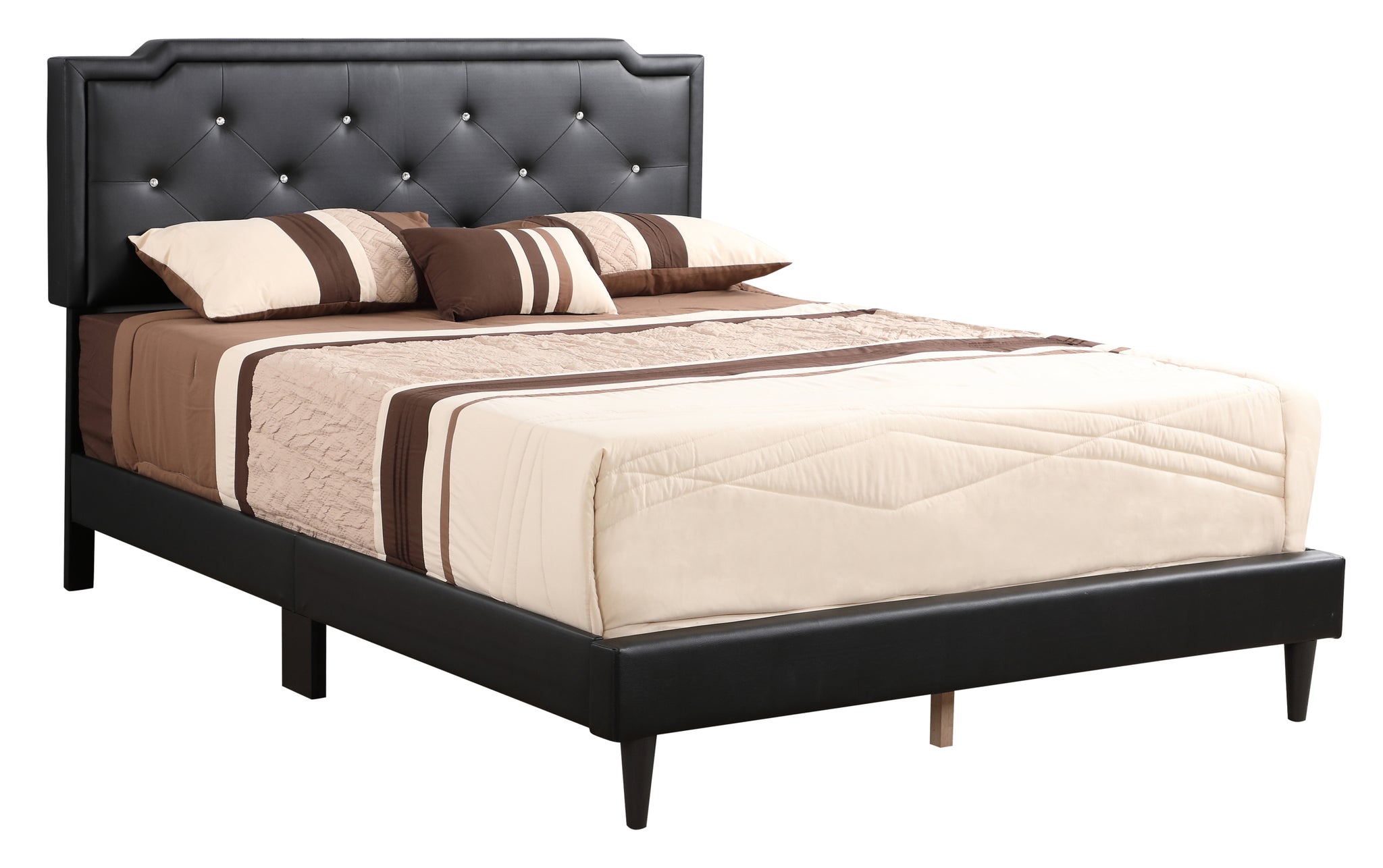 Deb G1119 Kb Up King Bed All In One Boxblack Black Foam Pu