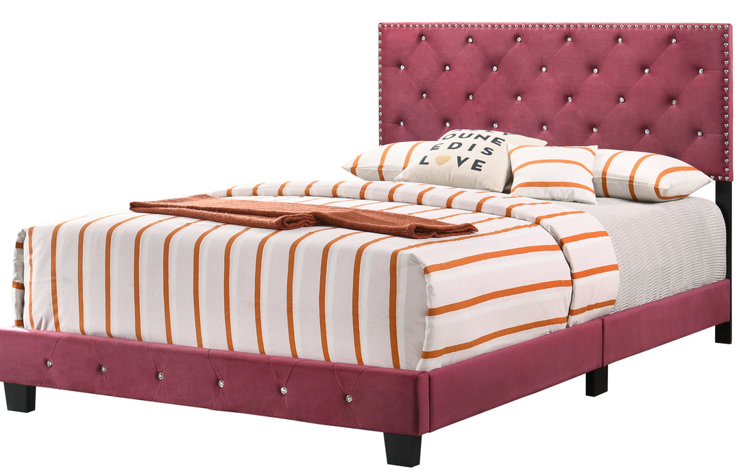 Suffolk G1403 Kb Up King Bedcherry Cherry Foam Velvet