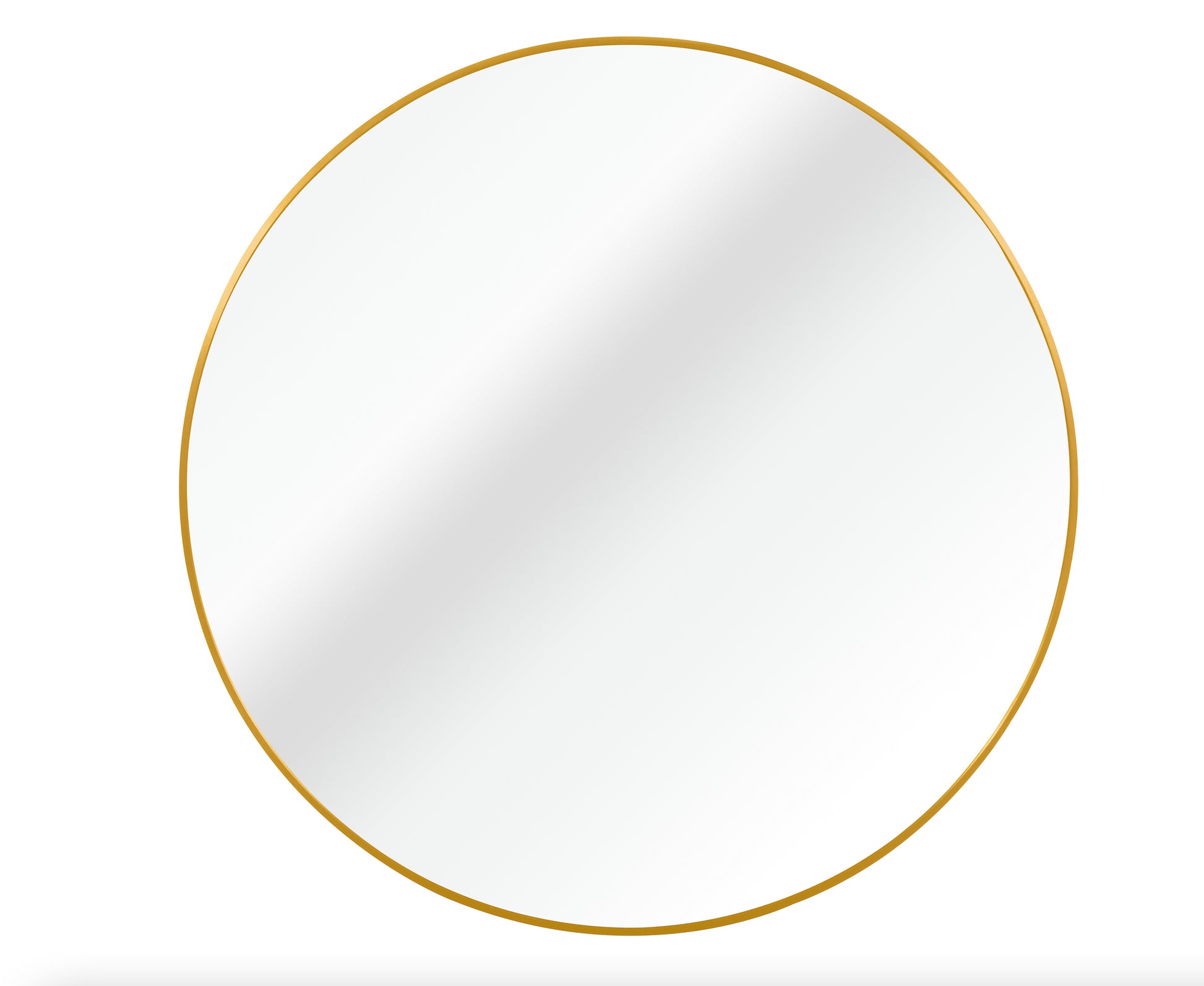 Gold 42 Inch Metal Round Bathroom Mirror Gold Classic Mdf Glass Aluminium Alloy