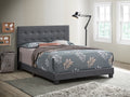 Caldwell G1306 Kb Up King Beddark Grey Box Spring Required King Dark Grey Foam Faux Leather Pu