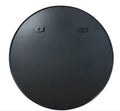 Black 42 Inch Metal Round Bathroom Mirror Black Classic Mdf Glass Aluminium Alloy