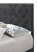 Suffolk G1407 Kb Up King Bedblack Black Foam Velvet