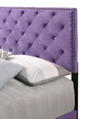 Suffolk G1402 Qb Up Queen Bedpurple Purple Foam Velvet