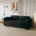 54 Inch Velvet Sofa Sofa Bed Dual Purpose Living Room Retractable Bed Black Sofa Black Velvet