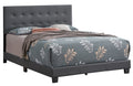 Caldwell G1306 Kb Up King Beddark Grey Box Spring Required King Dark Grey Foam Faux Leather Pu