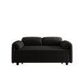 54 Inch Velvet Sofa Sofa Bed Dual Purpose Living Room Retractable Bed Black Sofa Black Velvet