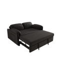 54 Inch Velvet Sofa Sofa Bed Dual Purpose Living Room Retractable Bed Black Sofa Black Velvet