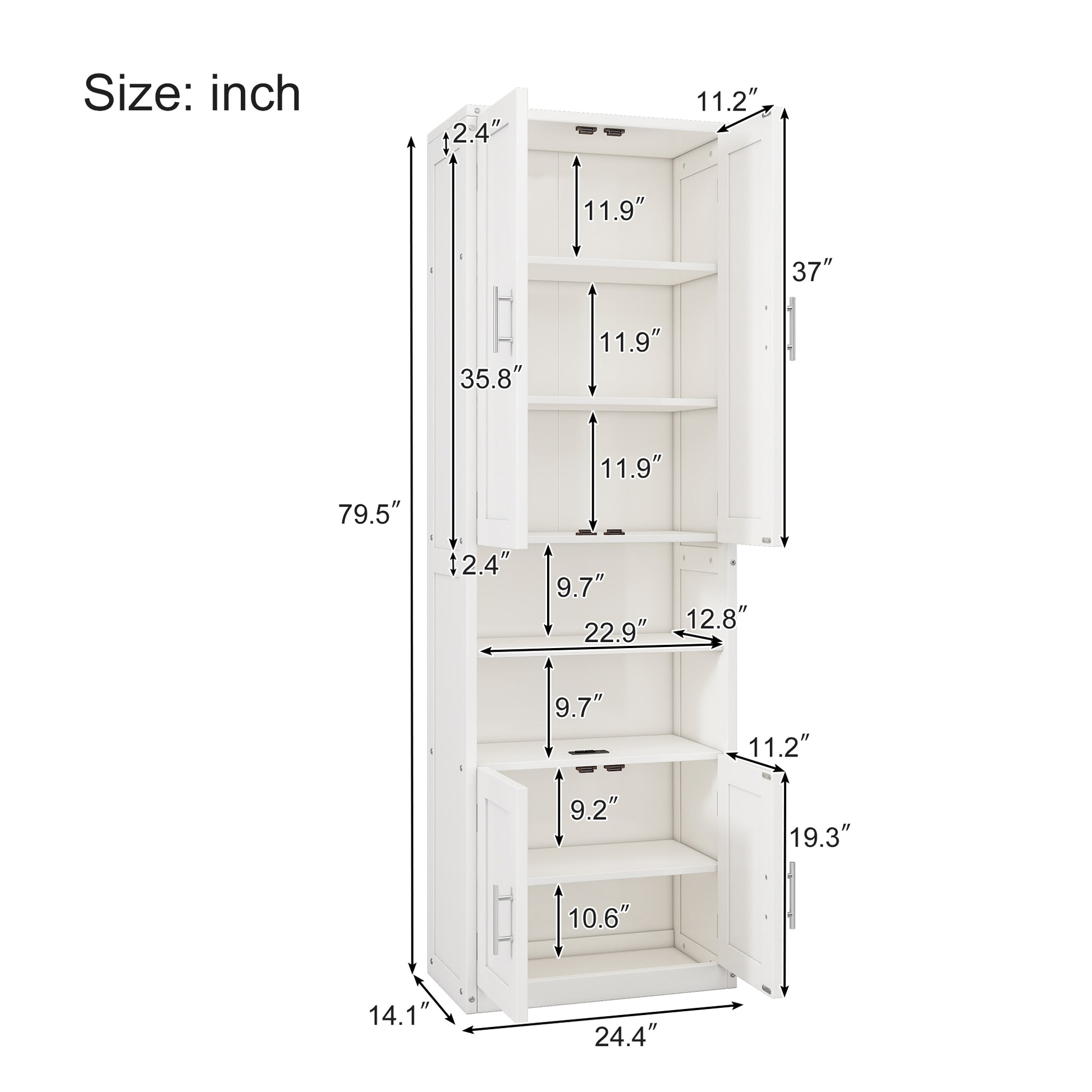 Full Size Murphy Bed With 1 Side Cabinet Storage Shelf, 61.5 Inch Cabinet Bed Folding Wall Bed With Desk Combo Perfect For Guest Room,Study, Office,White Old Sku:Bs300609Aac Box Spring Not Required Full White Wood White Pine Murphy Solid Wood Mdf