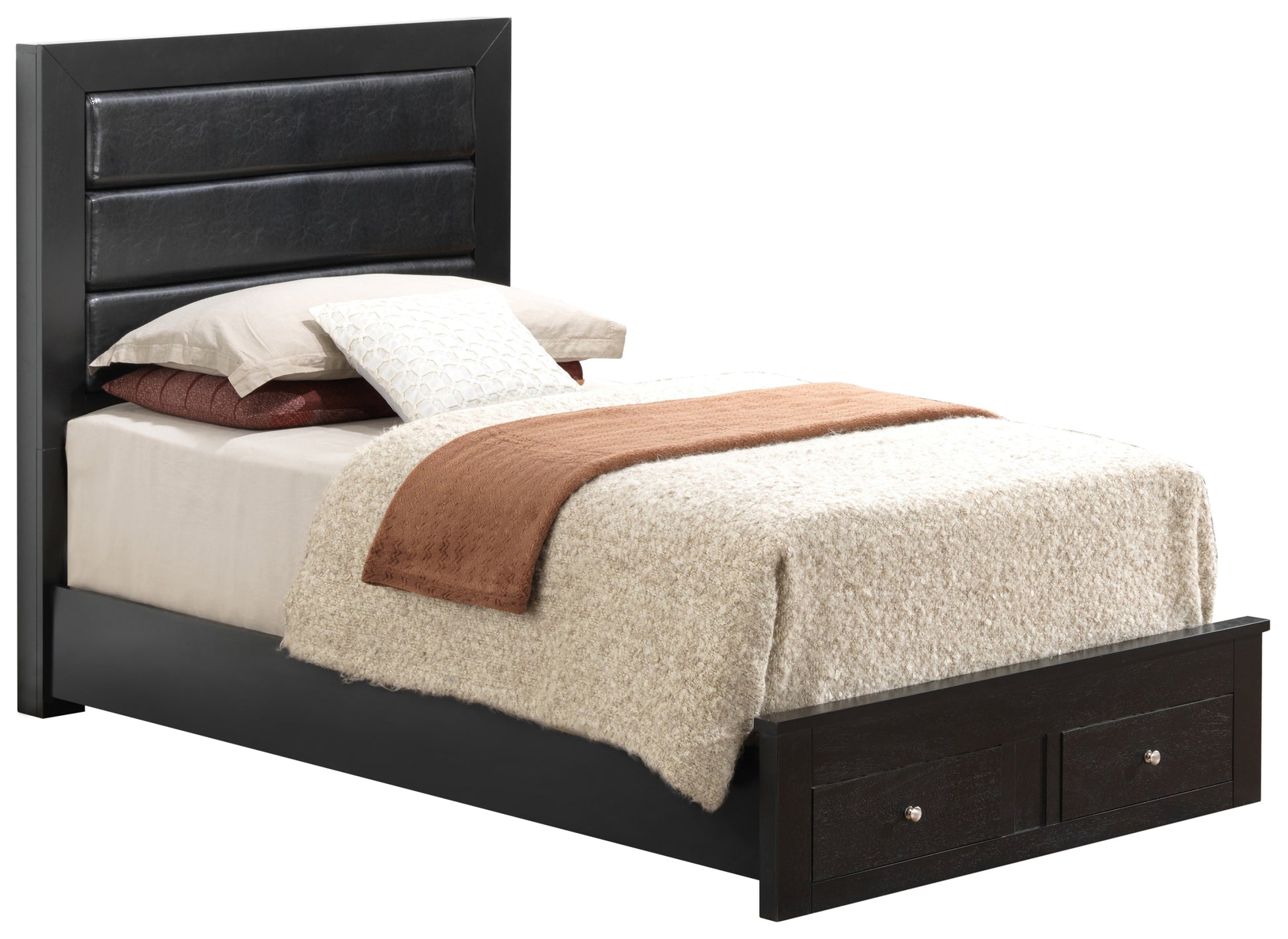 Burlington G2450C Tsb Twin Storage Bedblack Box Spring Not Required Twin Black Particle Board