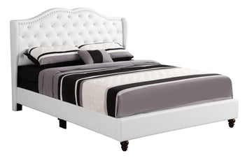 Joy G1926 Fb Up Full Upholstered Bedwhite White Foam Pu