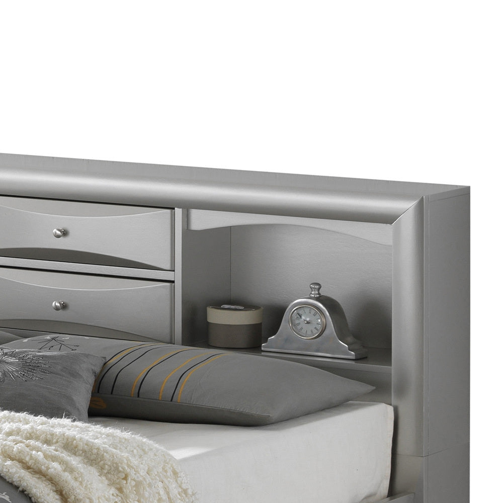 Marilla G1503G Qsb3 Queen Storage Bedsilver Champagne Champagne Particle Board
