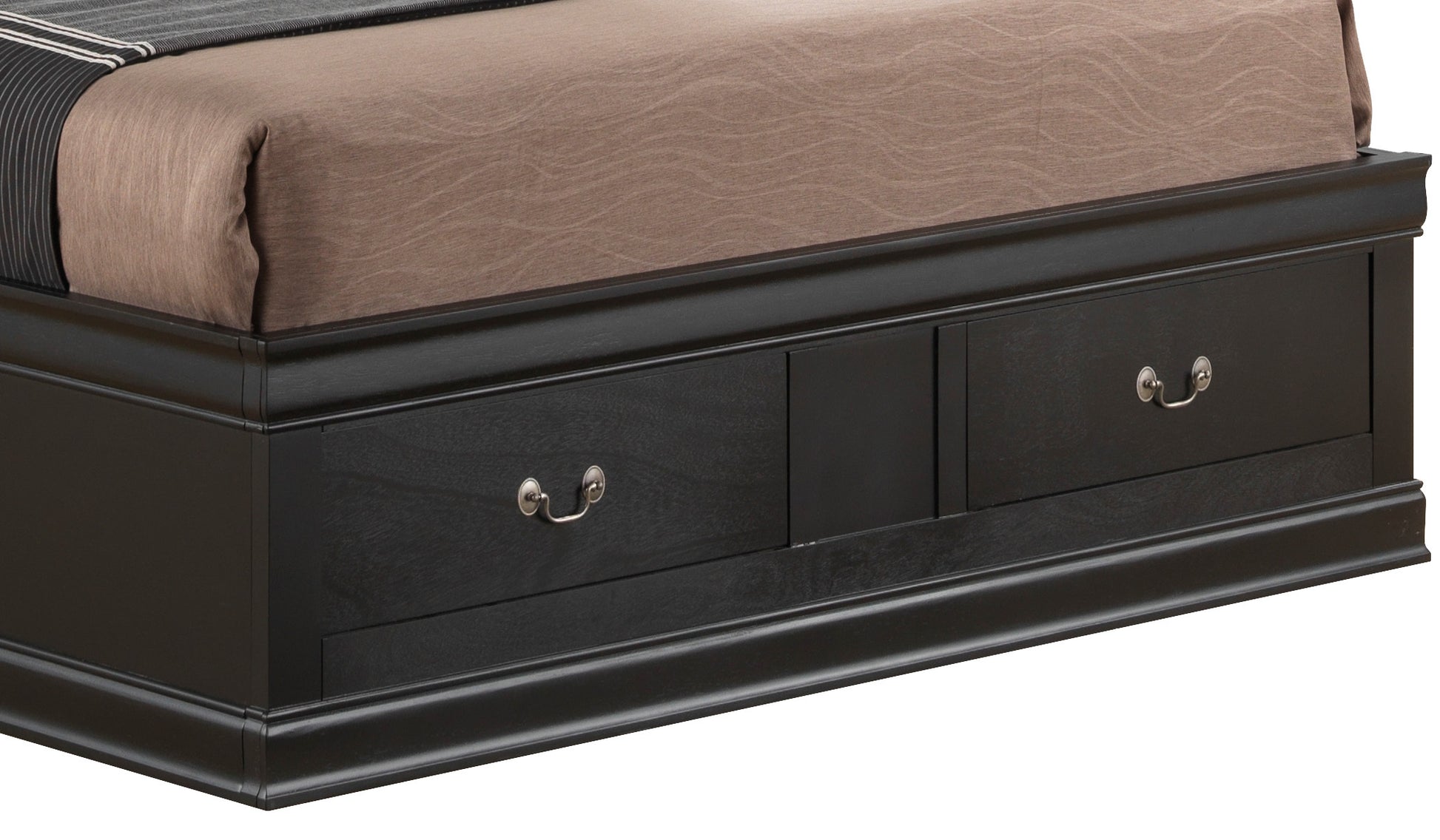 Louis Phillipe G3150B Fsb Full Storage Bedblack Black Particle Board